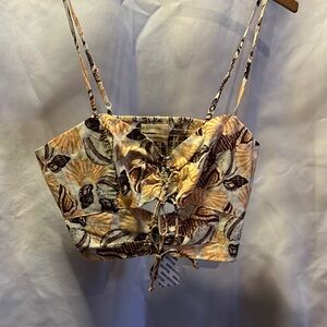 NWT urban outfitters shell tank top with cinch and tie